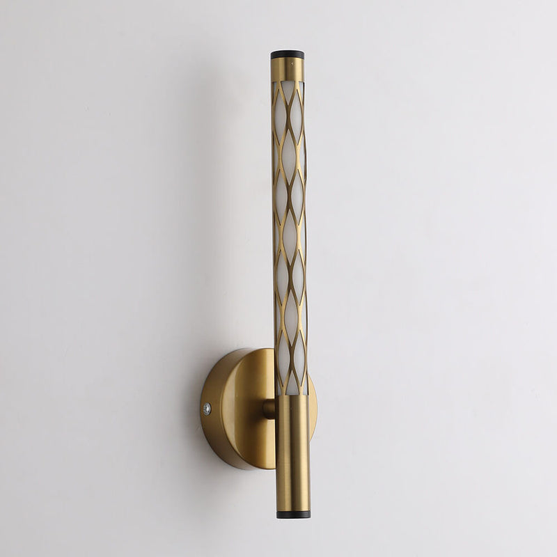 Modern Minimalist Cylindrical Hollow Iron PC LED Wall Sconce Lamp