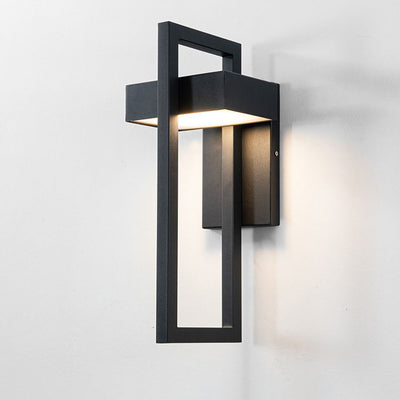 Modern Minimalist Rectangular Stainless Steel LED Wall Sconce Lamp For Outdoor Patio