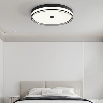 Modern Minimalist Round Metal Acrylic LED Flush Mount Ceiling Light For Bedroom