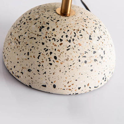 Nordic Creative Mouse Plush Shade Terrazzo Hardware Base 1-Light Table Lamp