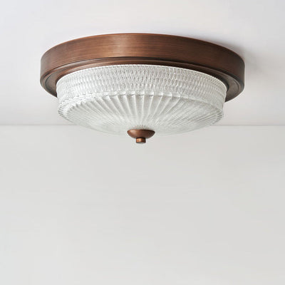 Contemporary Simplicity Frosted Glass Round 3-Light Flush Mount Ceiling Light For Bedroom