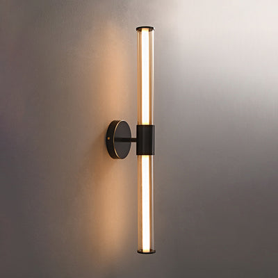 Modern Minimalist Cylindrical Copper Glass LED Wall Sconce Lamp For Living Room