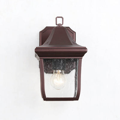 Contemporary Retro Aluminum Alloy Glass 1-Light Outdoor Wall Sconce Lamp For Garden