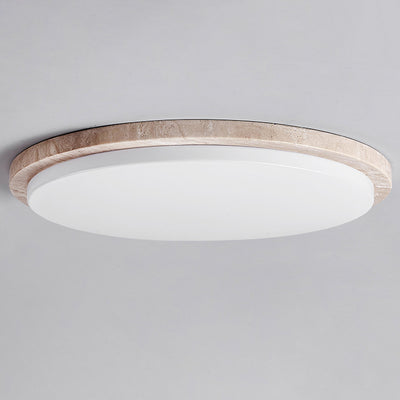 Modern Minimalist Round Steel LED Flush Mount Ceiling Light For Bedroom