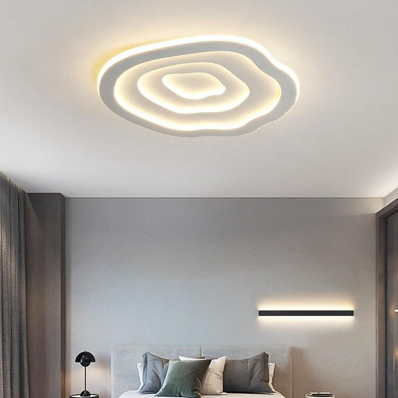 Modern Minimalist Multi-Layer Cloudy Iron Acrylic LED Flush Mount Ceiling Light For Living Room