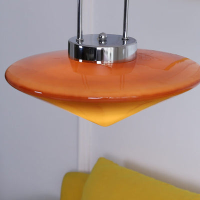 Nordic Vintage Cone Mushroom Glass 1-Light Pendant Light