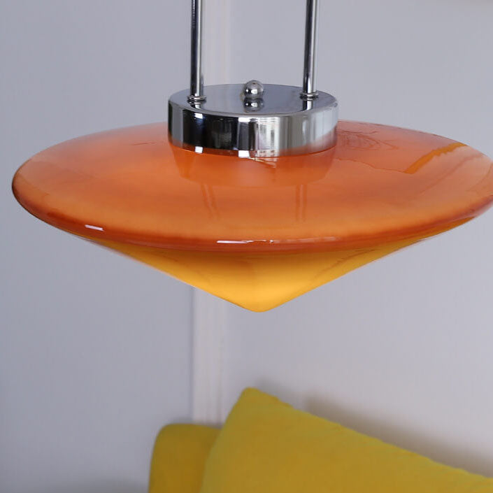 Nordic Vintage Cone Mushroom Glass 1-Light Pendant Light