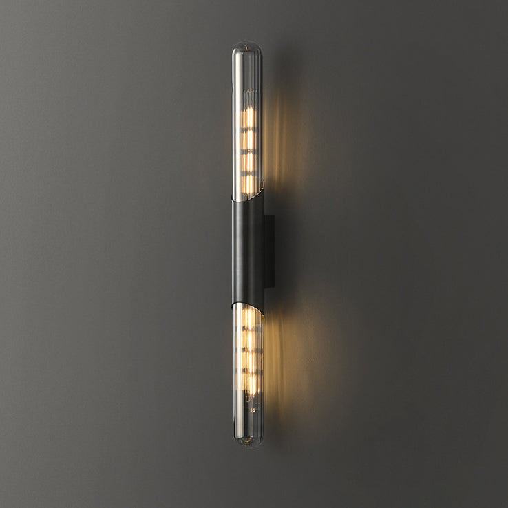 Modern Minimalist Cooper Glass 1-Light Wall Sconce Lamp For Living Room