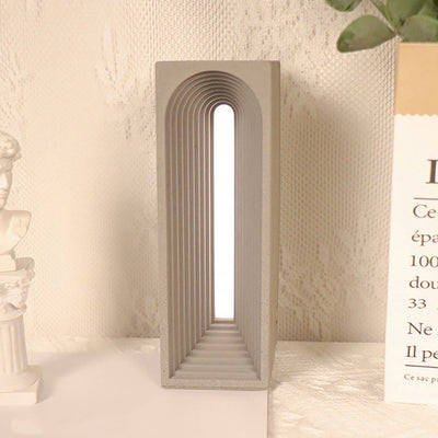 Modern Minimalist Rectangular Cement USB LED Table Lamp