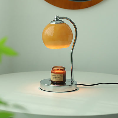 Modern Minimalist Orb Iron Glass 1-Light Melting Wax Table Lamp For Bedroom