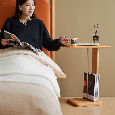 Modern Minimalist Square Wood End Table For Living Room