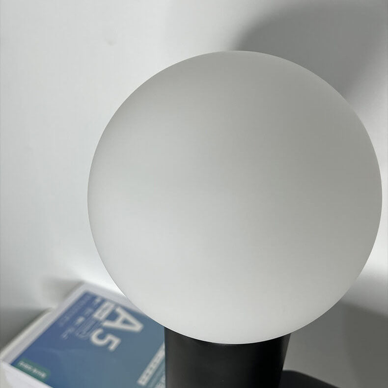 Modern Light Luxury Double-Headed Ball Resin Base 1-Light Table Lamp