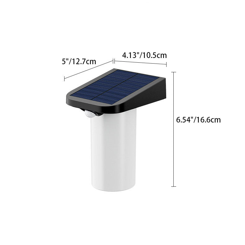 Zeitgenössische Einfachheit Solar Wasserdichte ABS Spalte LED Outdoor Wand Leuchte Lampe Für Garten 