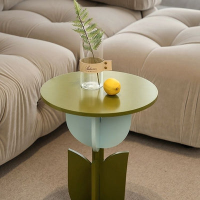 Contemporary Creative Water Ripple Glass Top Tulip Design Coffee Table For Living Room