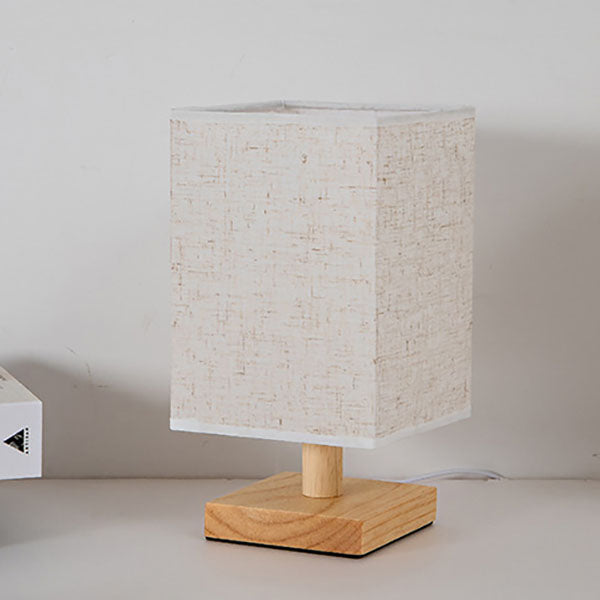 Contemporary Creative Fabric Square USB LED Table Lamp For Bedroom