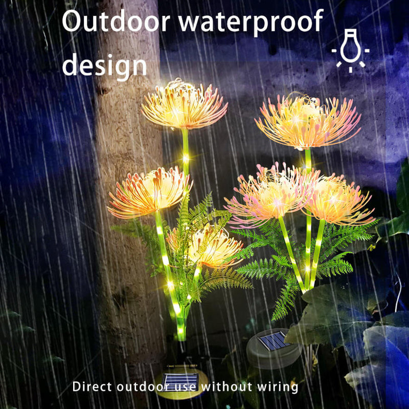 Contemporary Creative Imitation Sunflower LED Solar Lawn Insert Light For Outdoor Patio