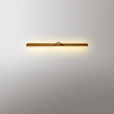 Modern Mid-Century Gold Strip Iron Acrylic LED Wall Sconce Lamp For Living Room