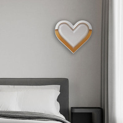 Creative Acrylic Heart Shield Diamond Shape LED Outdoor Waterproof Wall Sconce Lamp