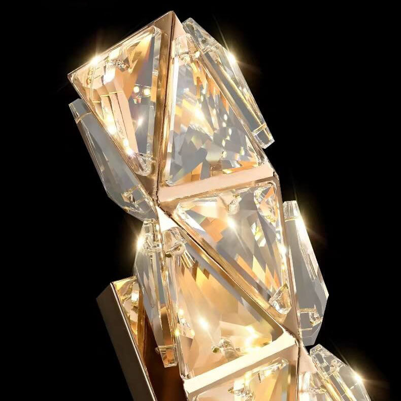 Modern Light Luxury Gold Crystal Diamond Texture Hardware LED Wall Sconce Lamp