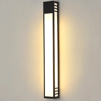 Contemporary Simplicity Stainless Steel Acrylic Column LED Waterproof Wall Sconce Lamp For Outdoor Patio