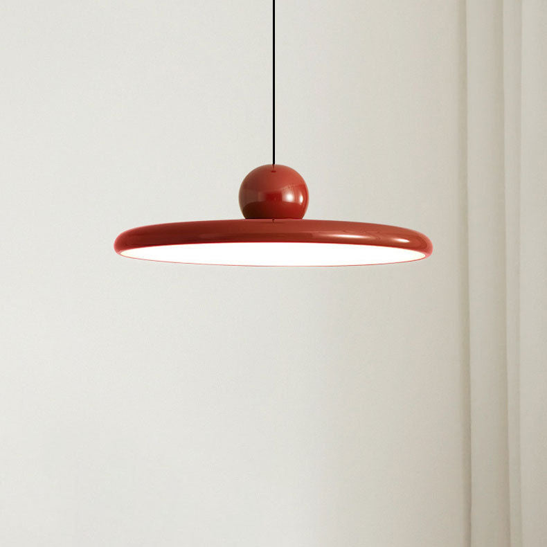 Soucoupe volante ronde scandinave contemporaine, suspension LED en fer acrylique pour salon 