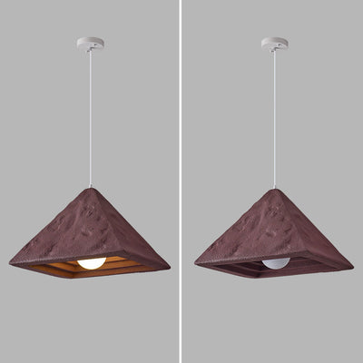 Contemporary Nordic Plexiglas Triangular Tapered 1-Light Pendant Light For Dining Room