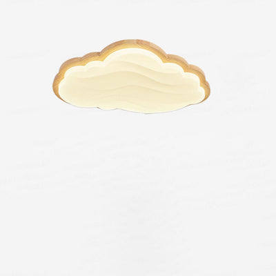 Contemporary Creative Cream Clouds Acrylic Starry Hanging LED Flush Mount Ceiling Light For Bedroom