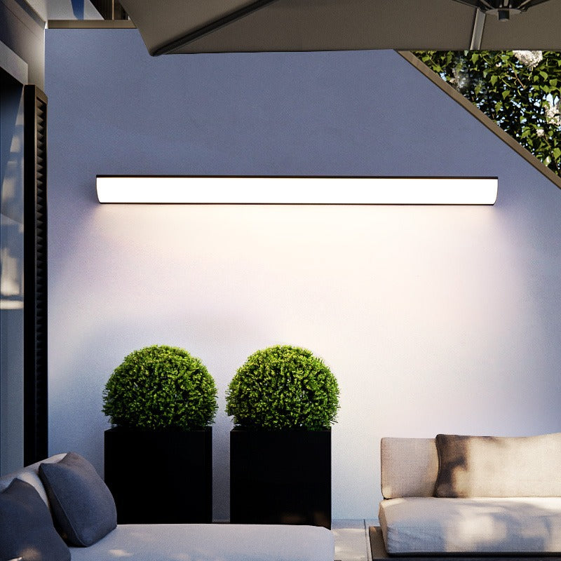 Modern Minimalist Waterproof Acrylic Long Strip LED Outdoor Wall Sconce Lamp For Outdoor Patio