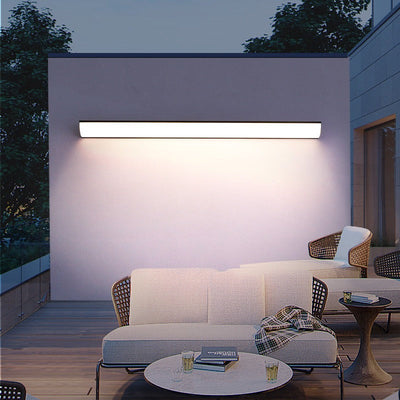 Modern Minimalist Waterproof Acrylic Long Strip LED Outdoor Wall Sconce Lamp For Outdoor Patio