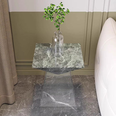 Modern Minimalist Cone Acrylic Slate End Table For Living Room