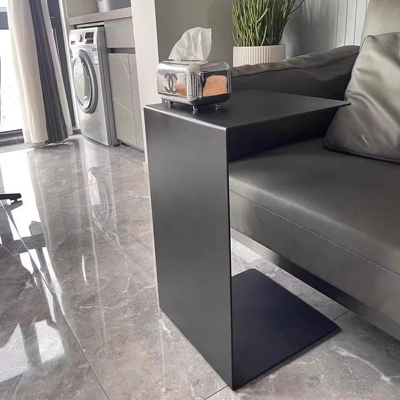 Modern Minimalist Rectangular Steel End Table 1-Tier For Living Room