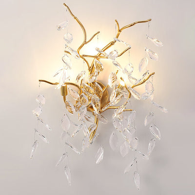 Modern Creative Light Luxury Crystal Resin 3-Light Wall Sconce Lamp