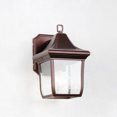 Contemporary Retro Aluminum Alloy Glass 1-Light Outdoor Wall Sconce Lamp For Garden