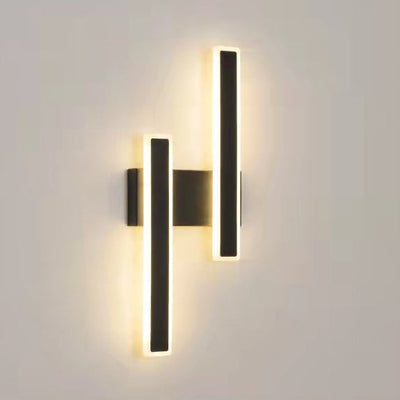 Modern Minimalist Geometric Strip Acrylic Hardware LED Wall Sconce Lamp For Bedroom