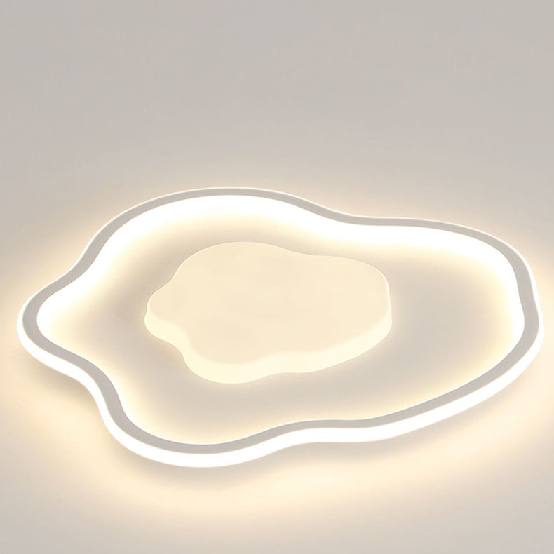 Modern Minimalist Cloud Shape LED Flush Mount Ceiling Light For Bedroom