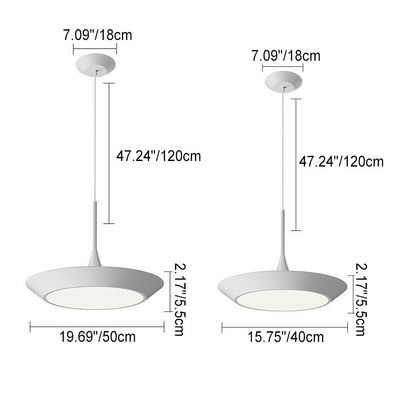 Modern Minimalist Round Drum LED Pendant Light