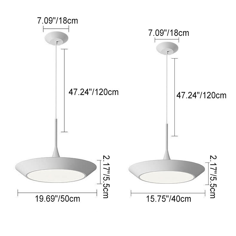 Modern Minimalist Round Drum LED Pendant Light