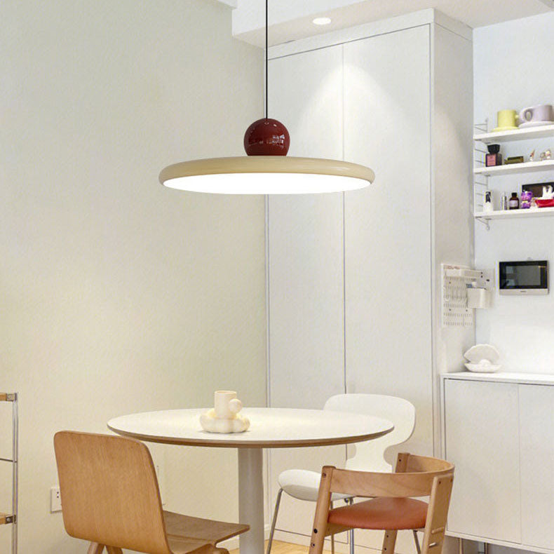 Soucoupe volante ronde scandinave contemporaine, suspension LED en fer acrylique pour salon 