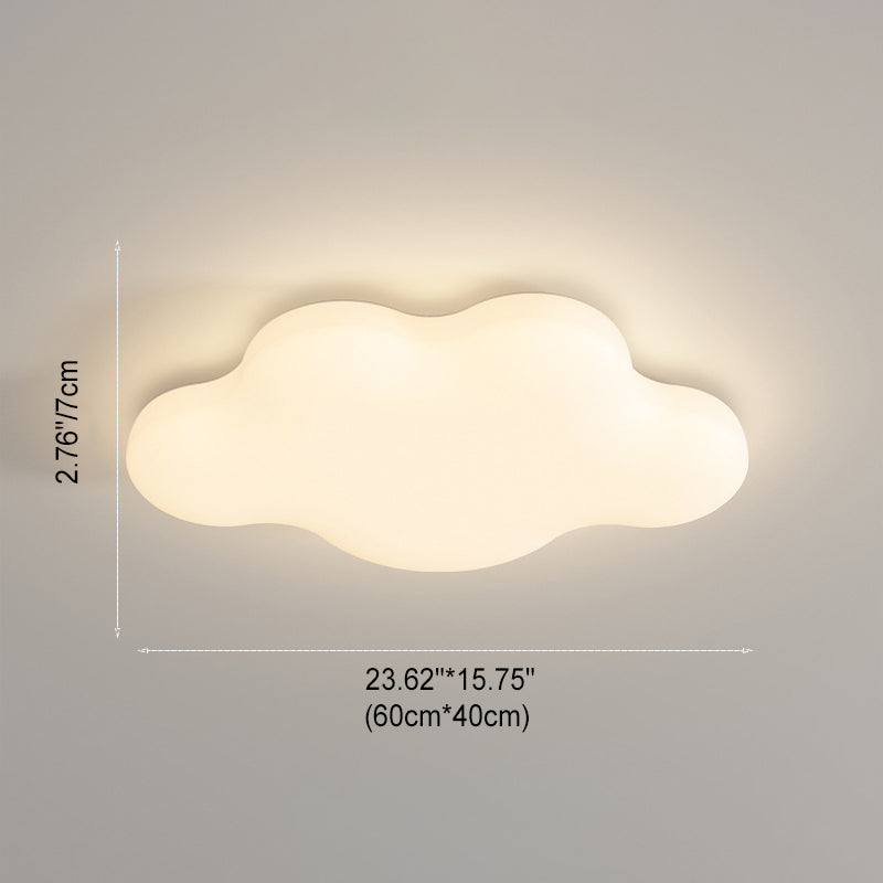 Modern Simplicity Iron PE Cloud LED Flush Mount Ceiling Light For Bedroom