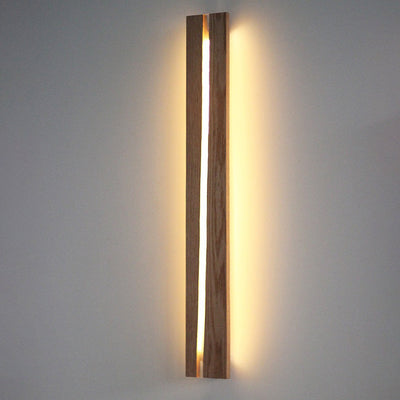 Contemporary Creative Rectangle Wood LED Wall Sconce Lamp For Living Room