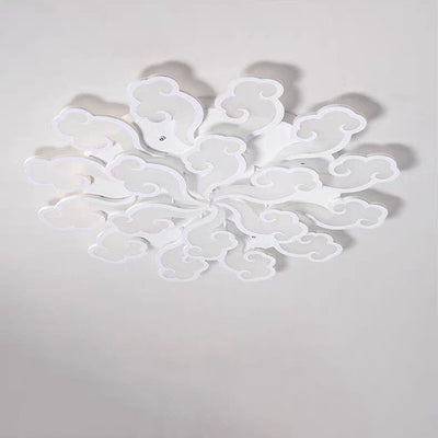 Modern Minimalist Xiang Yun Iron Acrylic LED Semi-Flush Mount Ceiling Light For Living Room