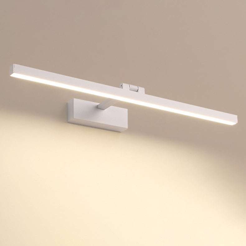 Modern Minimalist Long Iron Aluminum PC LED Vanity Light Wall Sconce Lamp For Bathroom