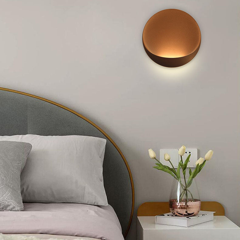 Modern Minimalist Round Aluminum LED Wall Sconce Lamp
