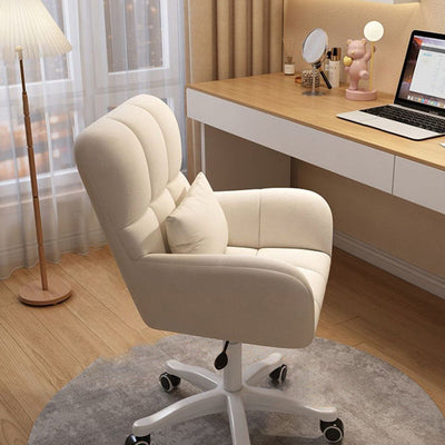 Modern Minimalist Square Back Velvet Cotton Nylon Desk Chair Backrest Armrest For Home Office