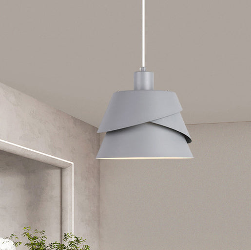 Modern Minimalist Round Iron 1-Light Pendant Light For Living Room