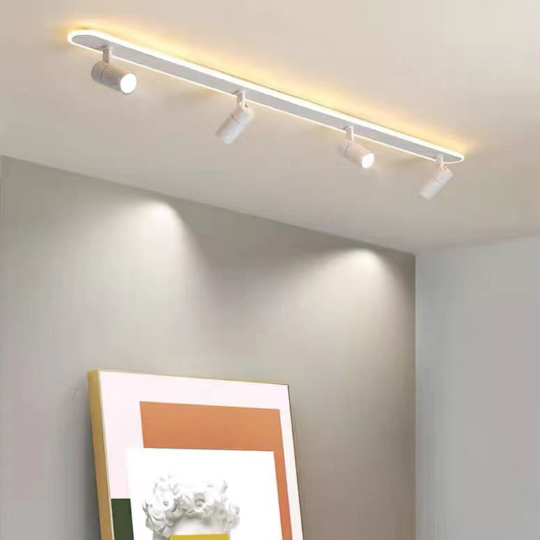 Modern Minimalist Acrylic Long Spotlight Track Light LED Flush Mount Ceiling Light For Living Room