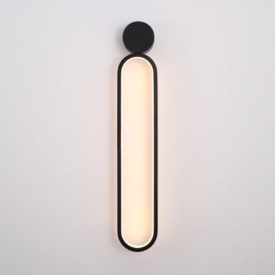 Modern Minimalist Round Long Acrylic Iron LED Wall Sconce Lamp For Living Room