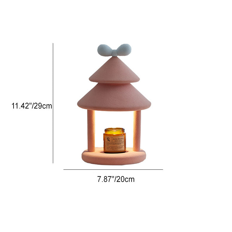 Contemporary Creative House Resin Velvet 1-Light Aroma Melted Wax Table Lamp For Bedroom