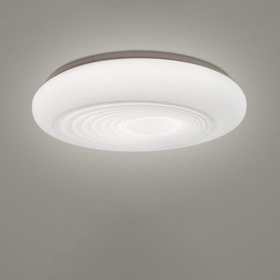 Modern Minimalist Iron Acrylic Round Shade LED Flush Mount Ceiling Light For Living Room