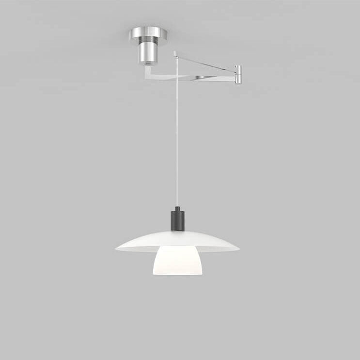 Nordic Modern Aluminum Dome Rocker Arm 1-Light Pendant Light